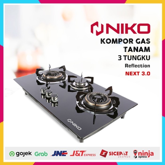 Kompor Gas Tanam Niko 3 Tungku Reflection Next 3.0