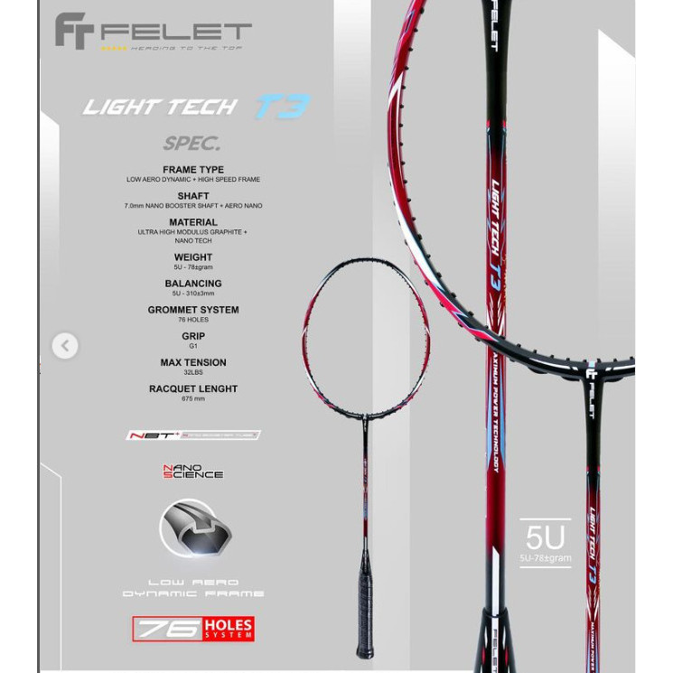 Raket Felet Light Tech T3