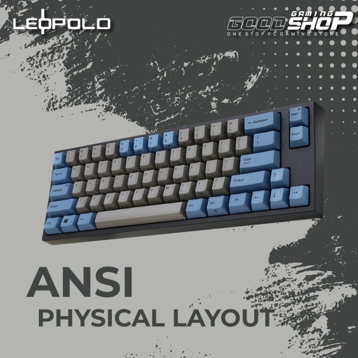Leopold Fc660C Grey / Blue Dye Sub Pbt - Mechanical Gaming Keyboard Termurah Terlaris Promo