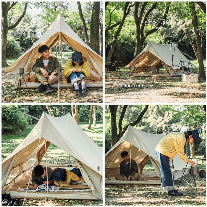 Tenda Glamping Naturehike Nh20Zp003 Tent Tarp Extend 5.6 Cotton
