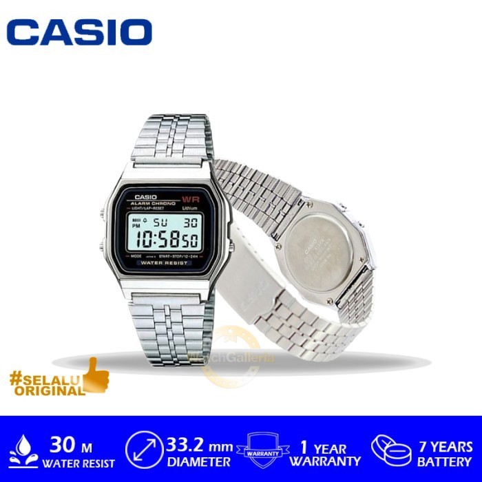 Casio General A159W-N1Df/A159W-N1Df/A159W Original Murah