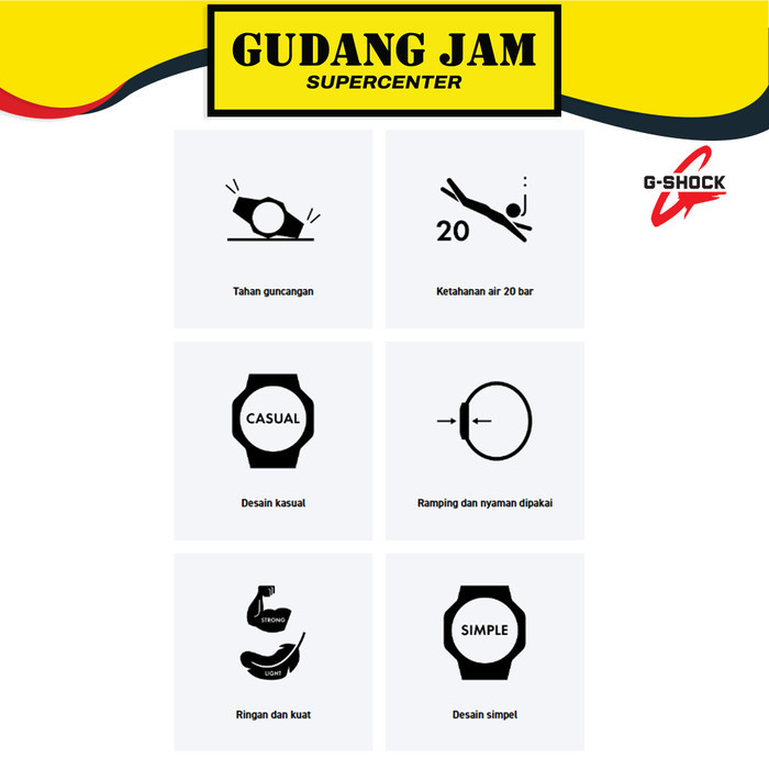 Gshock Ga-2100-1A1Dr Ga-2100 Ga2100 Garansi Resmi 2 Tahun