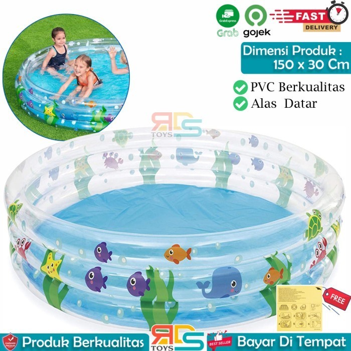 Bestway 51004 Kolam Renang Anak Mandi Bola / 150 X 30 Cm Kolam Karet