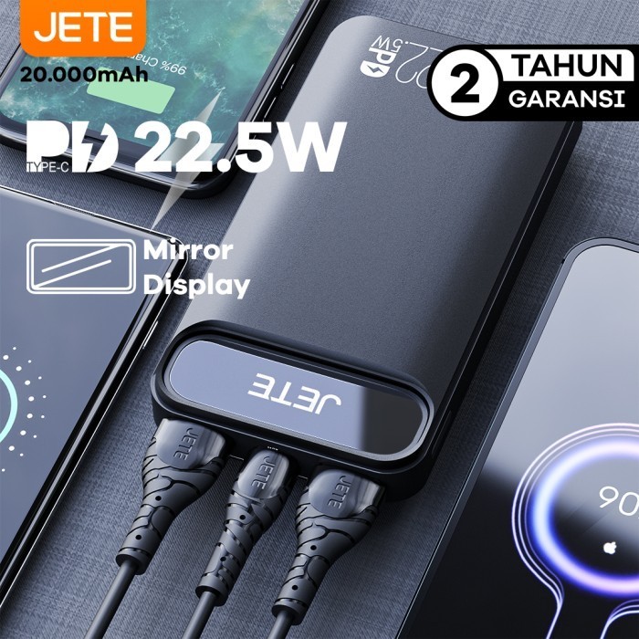 Power Bank 20000 Mah Powerbank 22,5W Fast Charging Jete B3