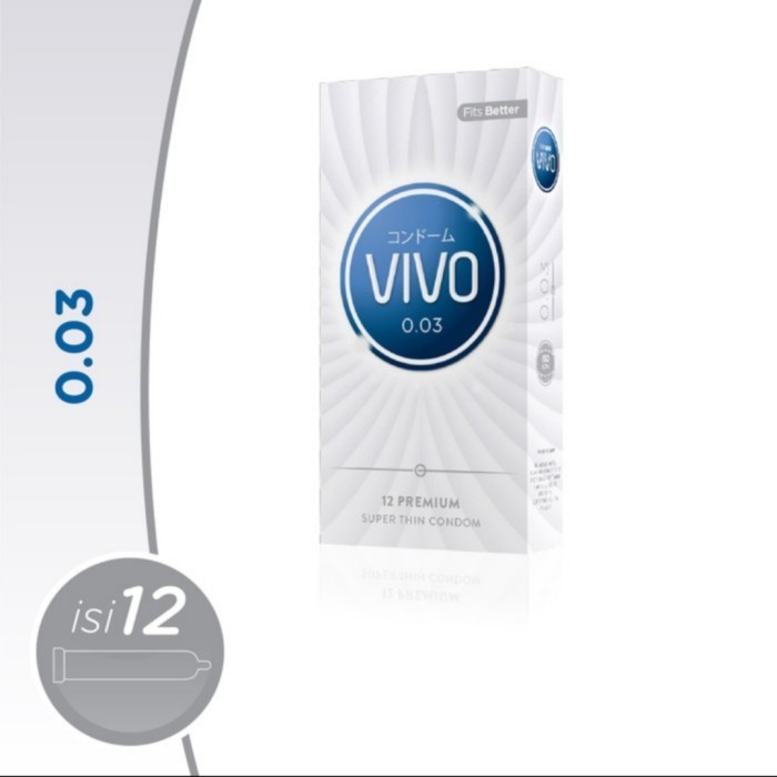 SENSITIF KONDOM VIVO 0,03 CONDOM - KEMASAN 12 PCS