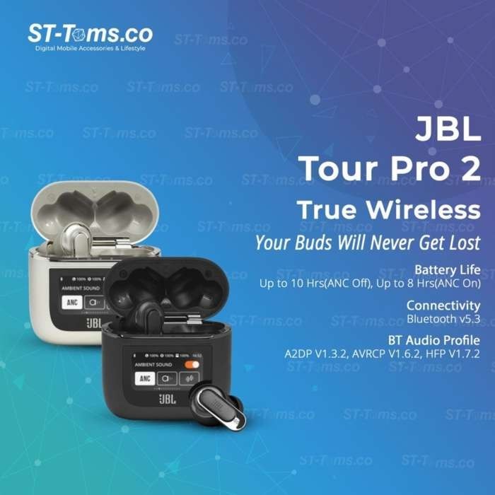 Jbl Tour Pro 2 / Pro2 True Wireless Tws Adaptive Nc With Smart Case