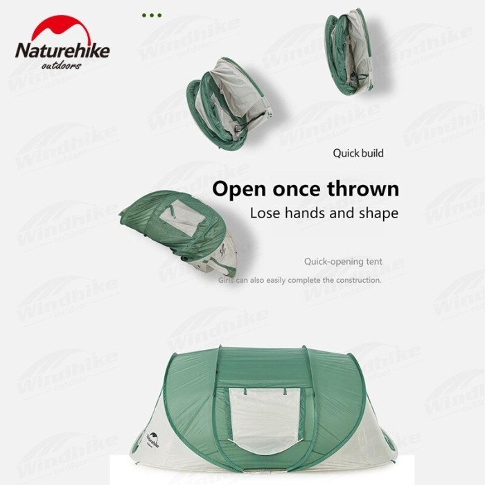 Tenda Otomatis Naturehike Cnh22Zp006 Hand Throw Automatic Tent 3-4P