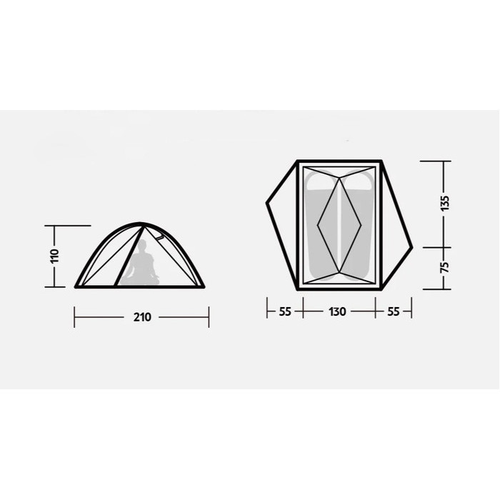 Tenda Camping Pop Up Naturehike Nh22Zp005 Quick Open Canyon Tent