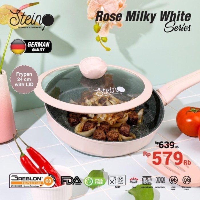 Stein Cookware Glamour Rose Series 4 In 1 Complete Set Termurah Terlaris Promo