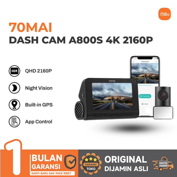 70Mai Dash Cam A800S Hd 4K 2160P Gps Adas