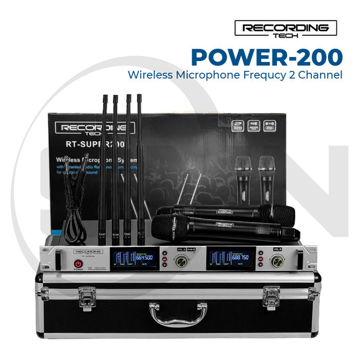 Recording Tech Rt Super 200 Mkii Super200 Wireless Mic 2 Channel