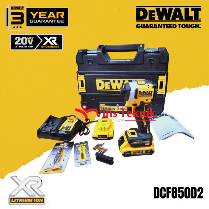 Brushless Impact Screw Driver Bor Obeng Cordless Dcf850 Dewalt Dcf 850 Termurah Terlaris Promo