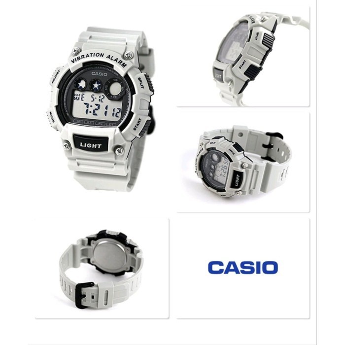 Casio W-735H-8A2Vdf - Jam Tangan Pria - Abuabu Putih W735H