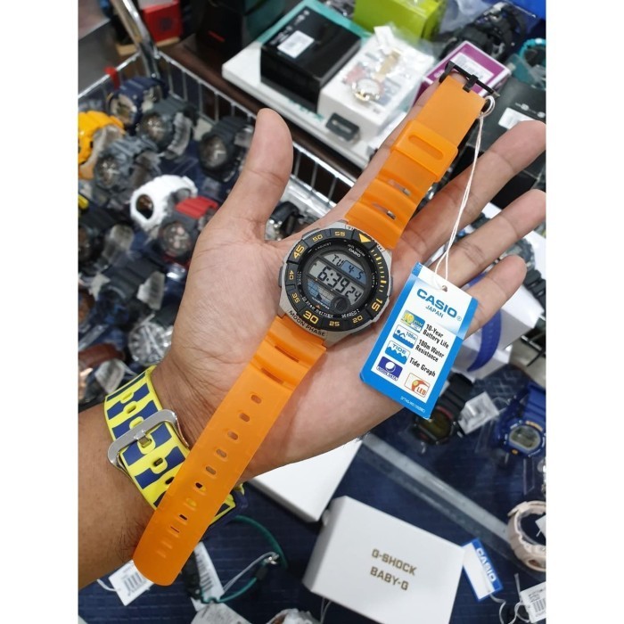 Casio Ws-1100H-4Avdf - Jam Tangan Pria - Orange - Ws1100H