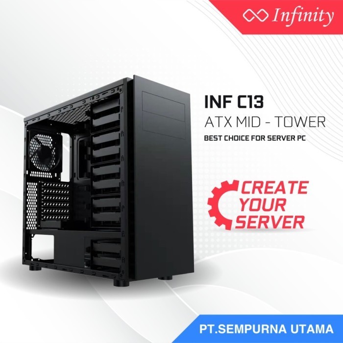 Infinity C13 13 Hdd Slot - Mid Tower Server Case Termurah Terlaris Promo