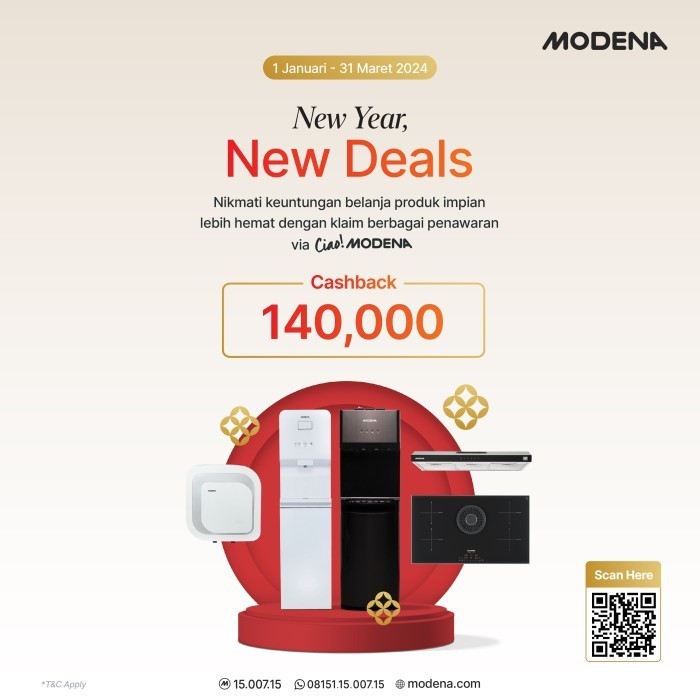 Modena Kompor Listrik Tanam Induksi Bi 0721 / Bi0721 - 2 Tungku