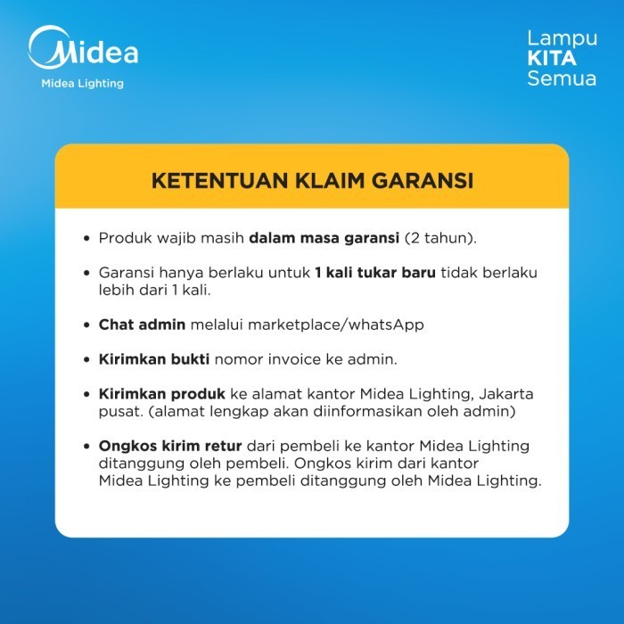 Midea Lampu Led Ufo 24 Watt Putih 6500K Coolday Light