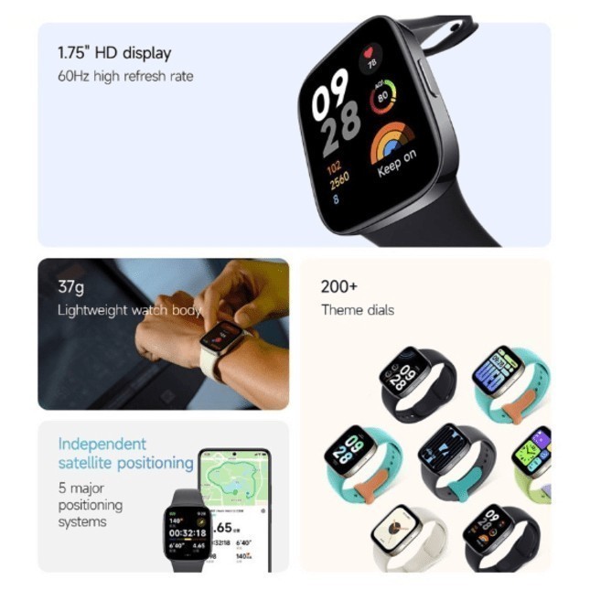 Mi Redmi Watch 3 Smartwatch 5 Atm - Garansi Resmi