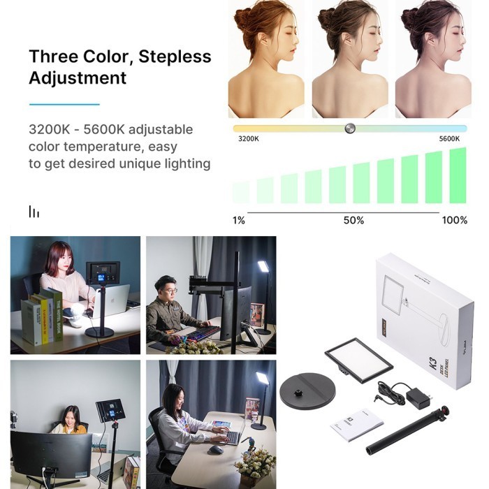 Ulanzi Vijim K3 Desktop Led Video Light Kit