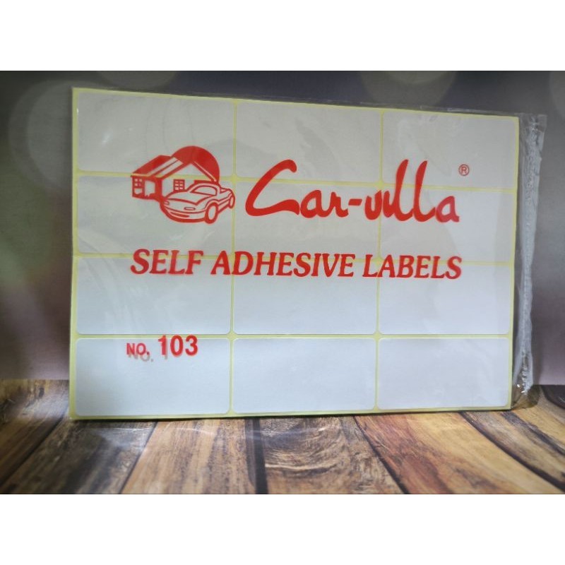 

Car-vill self adhesive Labels/Stiker name label No.103(32x64mm)warna Putih