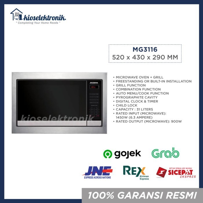 Modena Mg3116 Microwave Modena Destro - Mg 3116 Microwave Grill