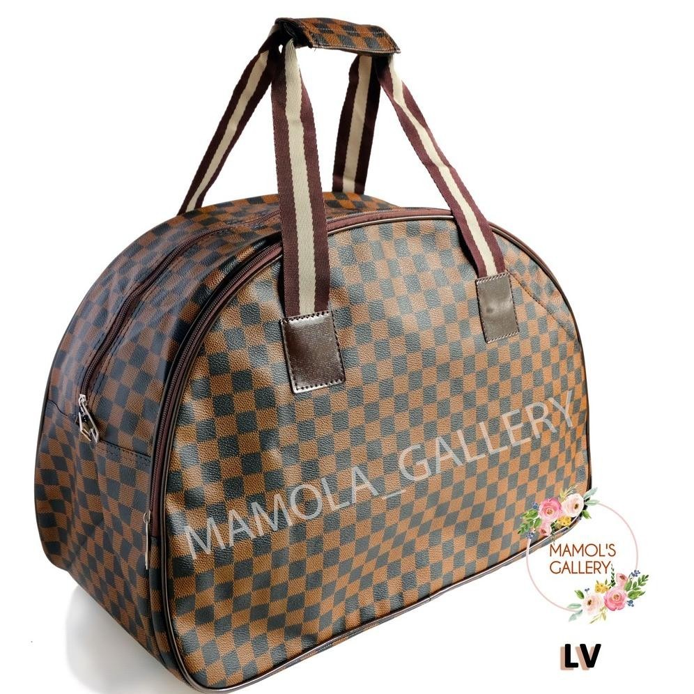 READYYY MAMOLA TAS PAKAIAN TRAVEL JINJING MOTIF LV SIZE L