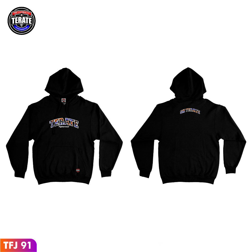 [BEST DEAL] JAKET HOODIE PSHT HITAM JAKET SH TERATE FIGHTERWEAR TFJ 91