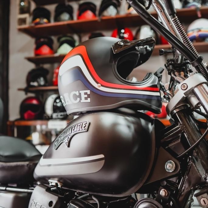 Helm Cakil HBC | Helm Retro | Full Face | HBC Cakil | Jual Helm