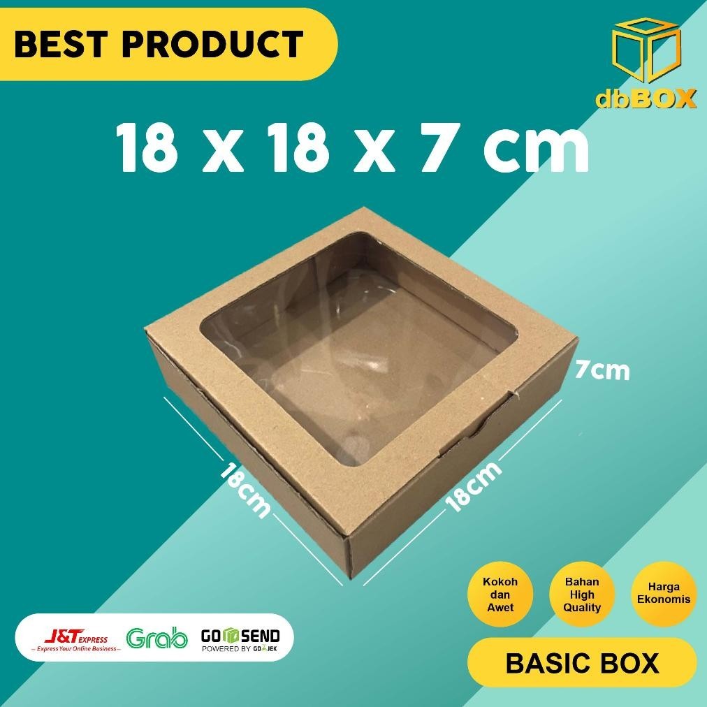 

NEW (10Pcs) BOX MIKA 18X18x7 cm kardus die cut, untuk kue hampers gift box MIKA KUE- TERLARIS