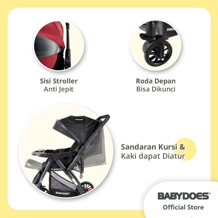 Babydoes Maltoz Ch-Bl 821Sn Reversible Luxurious Stroller Termurah Terlaris Promo