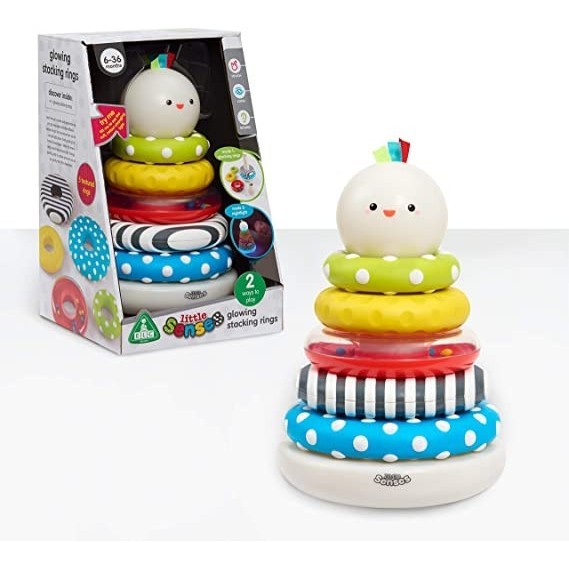 Elc Little Senses Glowing Stacking Rings - Mainan Aktvitas Ring Donut Termurah Terlaris Promo
