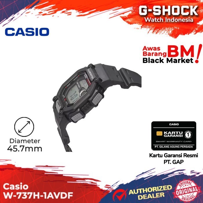 Casio General W-737H-1Avdf W-737H W-737 W737H W 737H Termurah Terlaris Promo