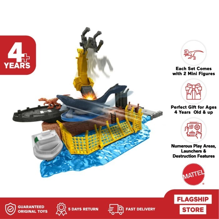 Jurassic World Dominion Minis Mosasaurus Mayhem Playset - Mainan