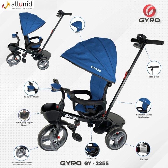 Sepeda Stroler Anak Gyro 2255 Termurah Terlaris Promo