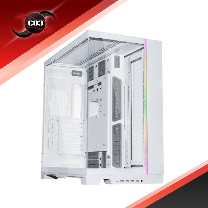 Lian Li O11 Dynamic Evo Xl White - Tempered Glass Front & Left