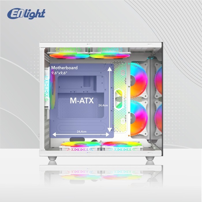 Enlight Z8 Gaming Case Free 3 Fan Rgb F124
