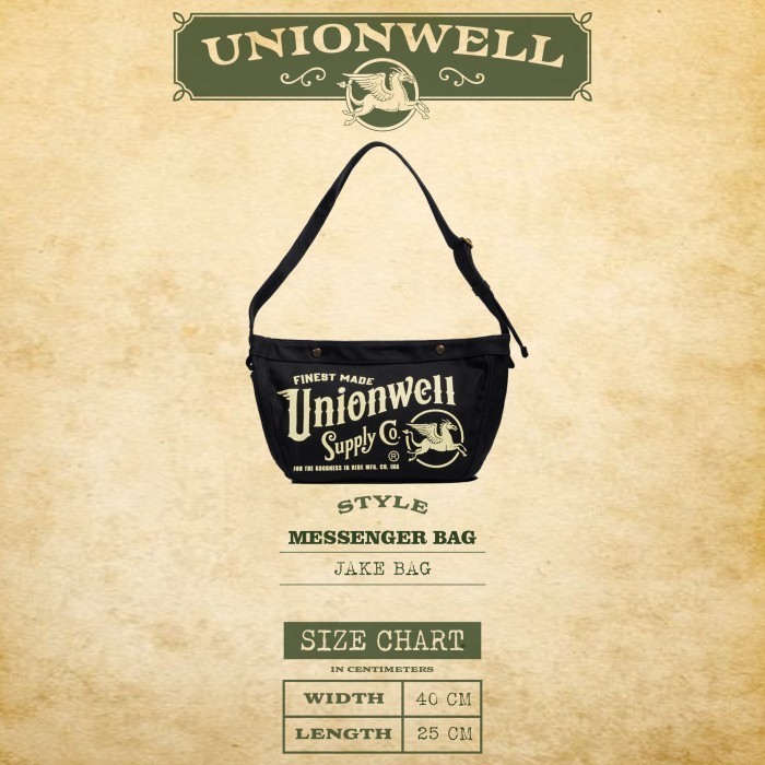Unionwell Messenger Bags Jake Bag Black