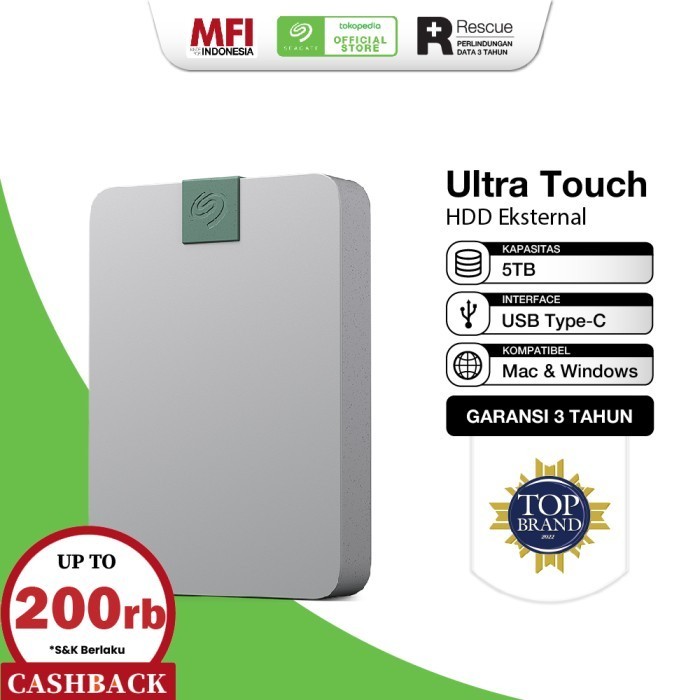 Seagate Ultra Touch Hdd / Hardisk Eksternal 5Tb Usb-C