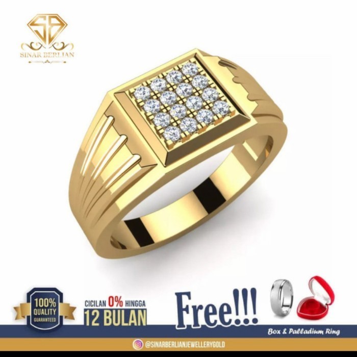 Sinar Berlian Jewellery-Cincin Emas Berlian Asli Eropa 10Gram Termurah Terlaris Promo