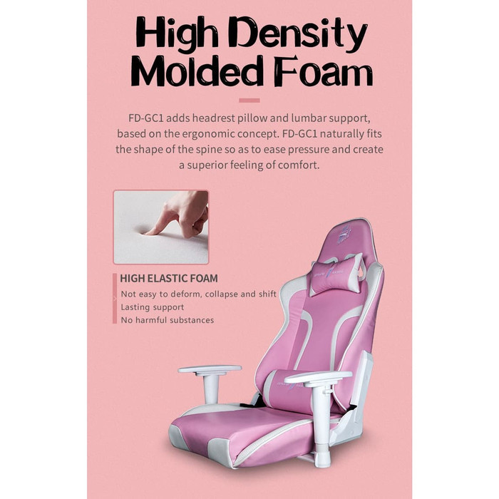 1Stplayer Gaming Chair Fd-Gc1 - Pink White Termurah Terlaris Promo