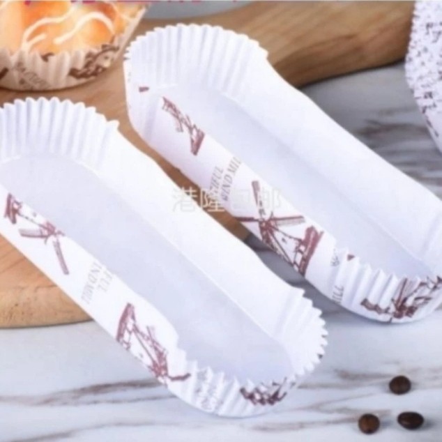 *****] Paper Cup Roti OVAL Cup Case Tatakan Kertas Roti Makanan Laminating