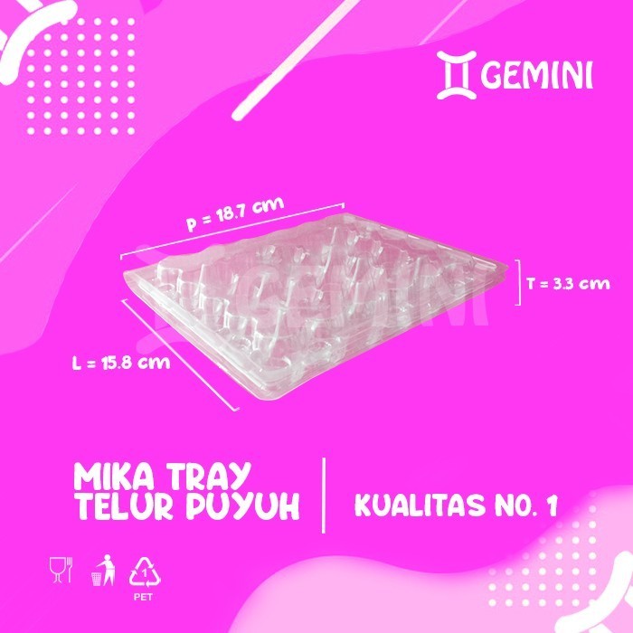 MIKA TELUR PUYUH 30 LUBANG/ TRAY TEMPAT TELUR PUYUH/ ADA PENGUNCI MIKA