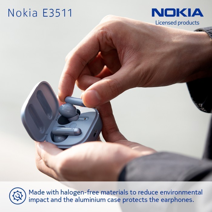 Nokia E3511 Anc True Wireless Earphones Tws Low Latency Hd - Blue Termurah Terlaris Promo