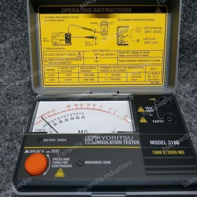 Kyoritsu 3166 Insulation Tester Megger Original