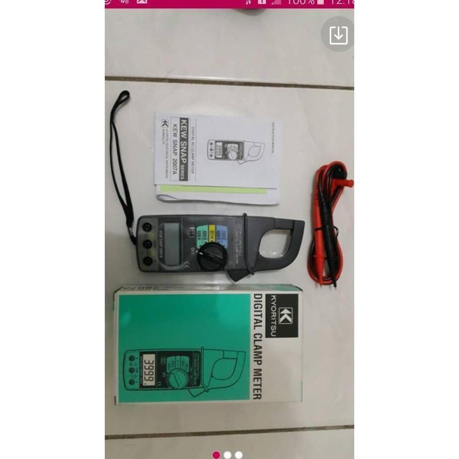 Digital Tang Ampere Kyoritsu 2007A Clamp Multimeter Amper