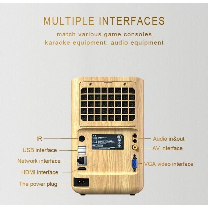 New Smart Mini Ezzrale Ezh5 Android Bluetooth Speaker Projector Ori