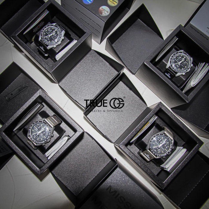 Omega Swatch Bioceramic Moonswatch Jam Tangan Authentic