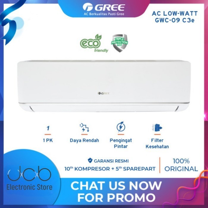 Gree Ac 1Pk Deluxe Low Watt Low Voltage Premium Series Termurah Terlaris Promo