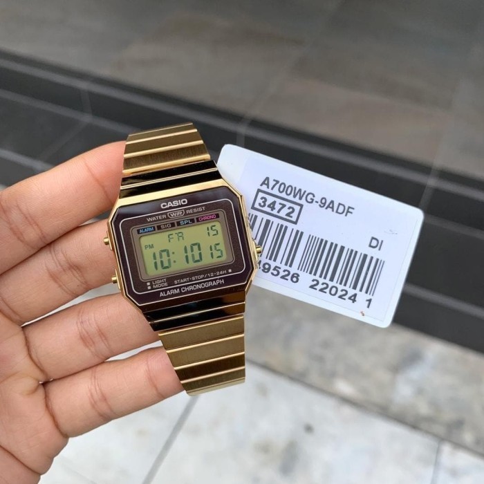 Casio A700Wg-9Adf - Jam Tangan Unisex Digital A700Wg-9A Gold Vintage