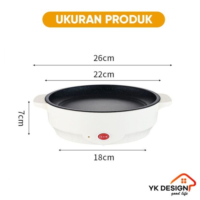 Yk Design Yk-804 Panci Goreng Elektrik / Panci Bbq / Panci Panggang